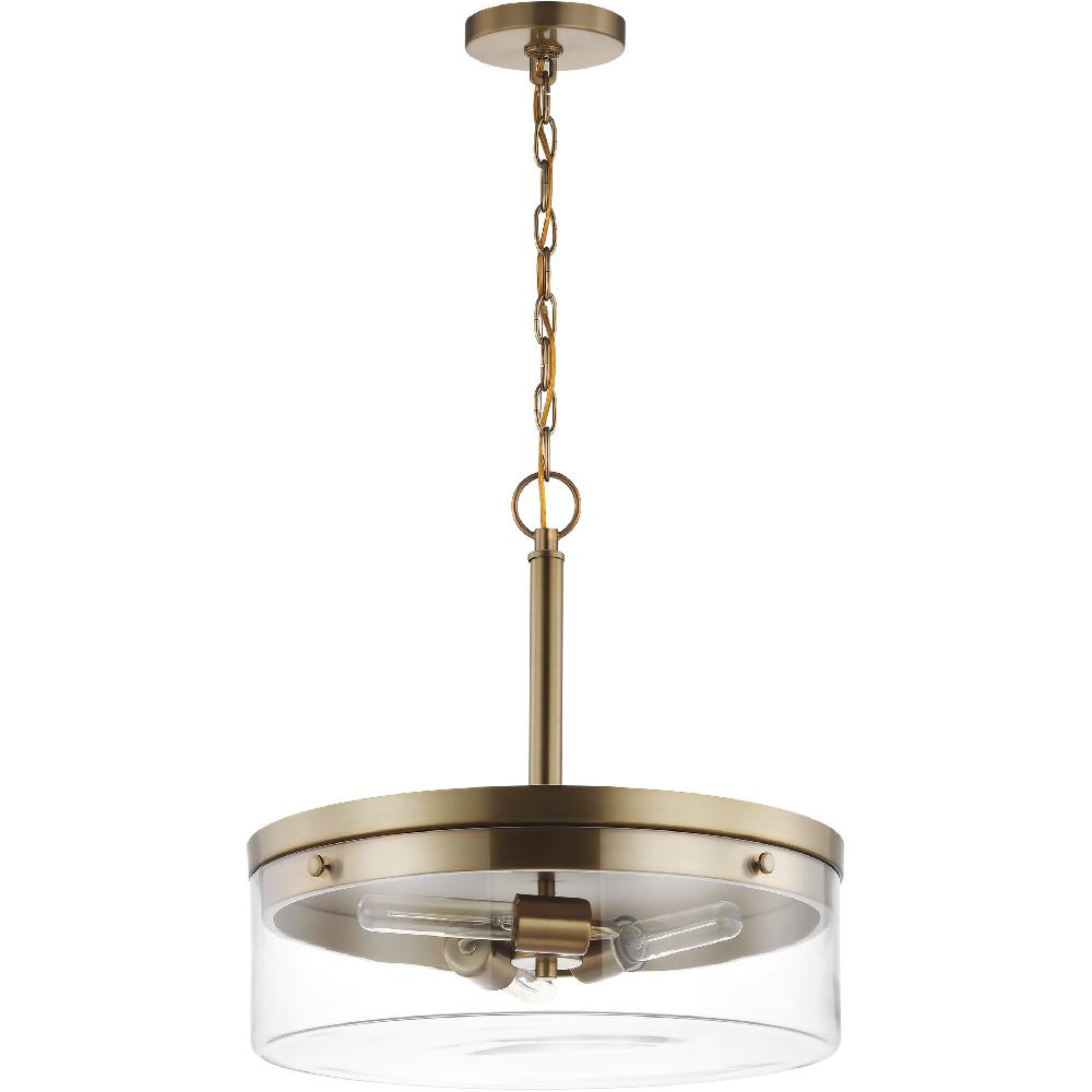 nuvo lighting Intersection 3 Light 17 inch Burnished Brass Pendant Ceiling Light