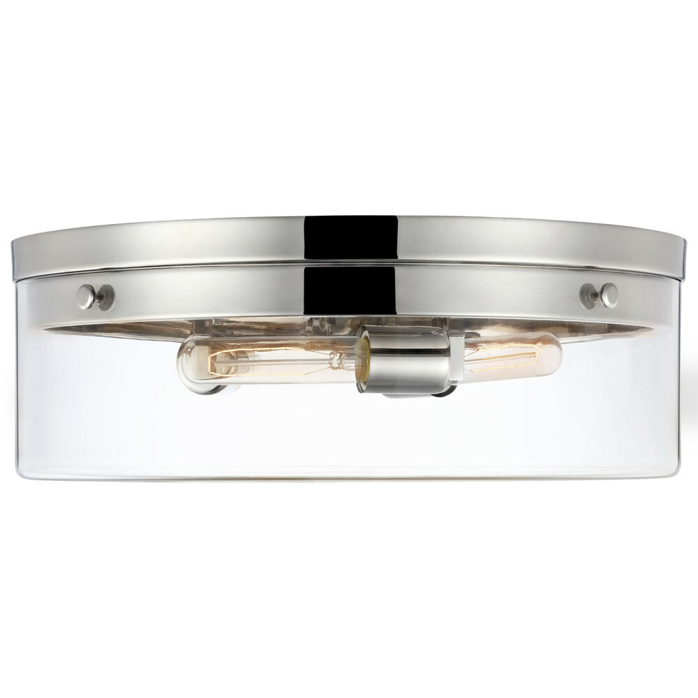 Nuvo Lighting Intersection 3 Light 17 Inch Polished Nickel Flush Ceiling Light
