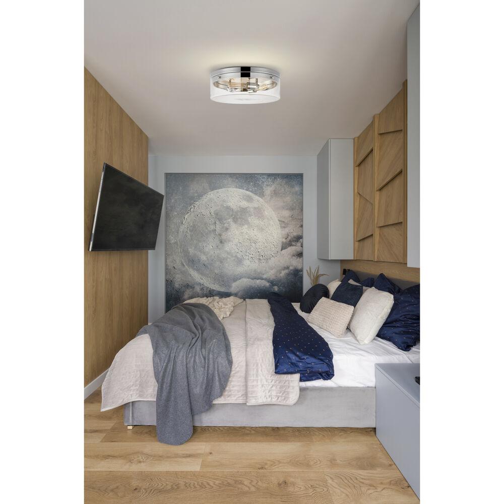 Nuvo Lighting Intersection 3 Light 17 Inch Polished Nickel Flush Ceiling Light