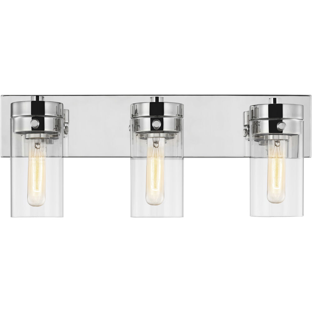 Nuvo Lighting Intersection 3 Light 22 Inch Polished Nickel Bathroom Vanity Lights Wall Light