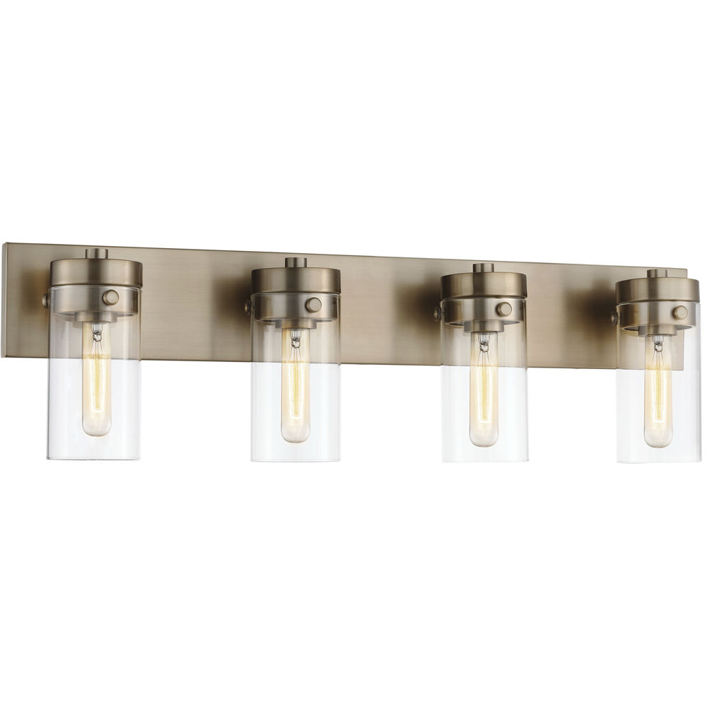 Nuvo Lighting Intersection 4 Light 30 Inch Burnished Brass Bathroom Vanity Lights Wall Light