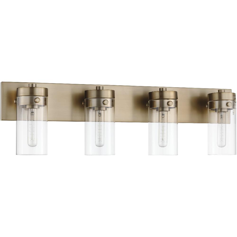 nuvo lighting Intersection 4 Light 30 inch Burnished Brass Bathroom Vanity Lights Wall Light