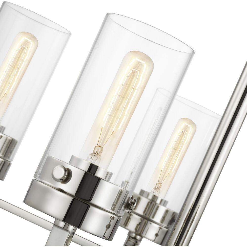 nuvo Lighting Intersection 5 Light 24 Inch Polished Nickel Chandelier Ceiling Light