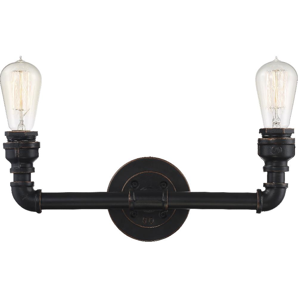nuvo lighting Iron 2 Light 20 inch Industrial Bronze Vanity Light Wall Light