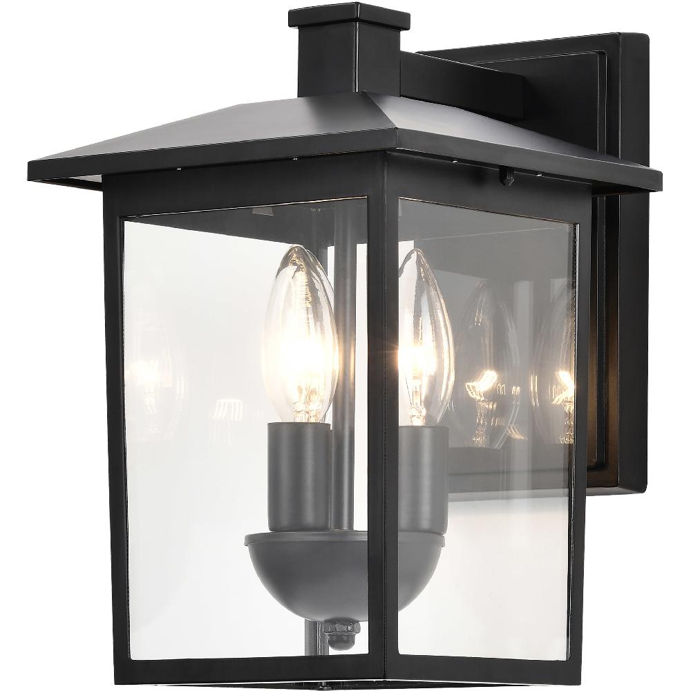 nuvo lighting Jamesport 11 inch Matte Black Outdoor Wall Lantern Small