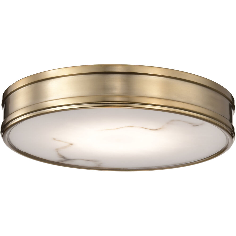Nuvo Lighting Kendall LED 14.25 Inch Burnished Brass Flush Mount Ceiling Light
