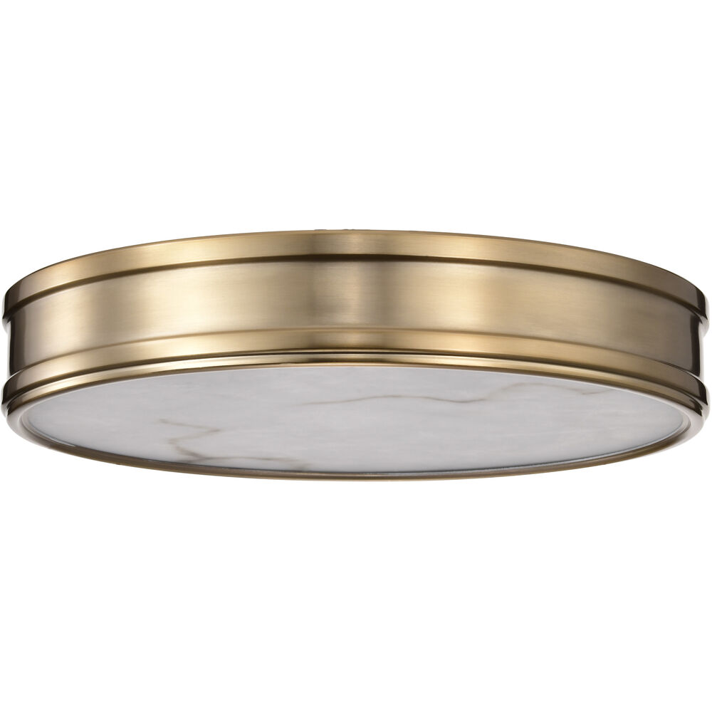 Nuvo Lighting Kendall LED 14.25 Inch Burnished Brass Flush Mount Ceiling Light