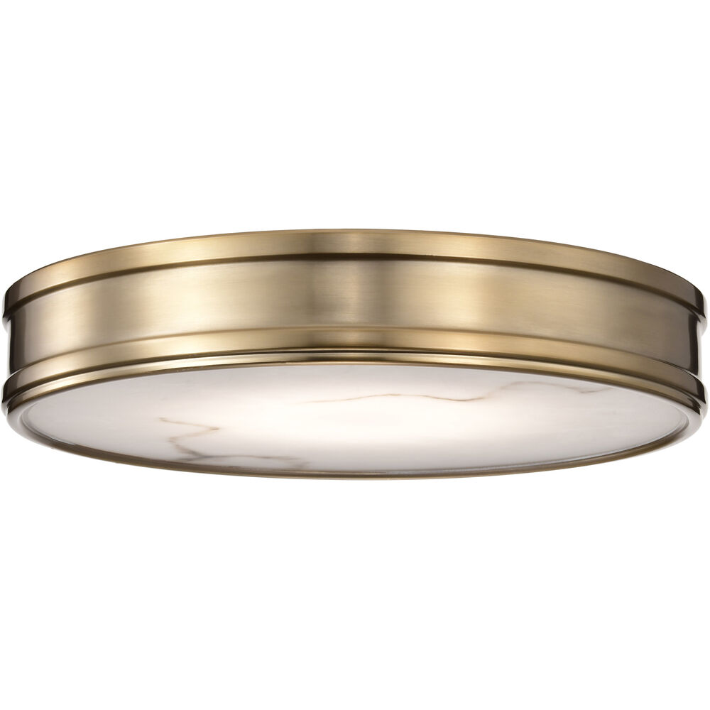 Nuvo Lighting Kendall LED 14.25 Inch Burnished Brass Flush Mount Ceiling Light