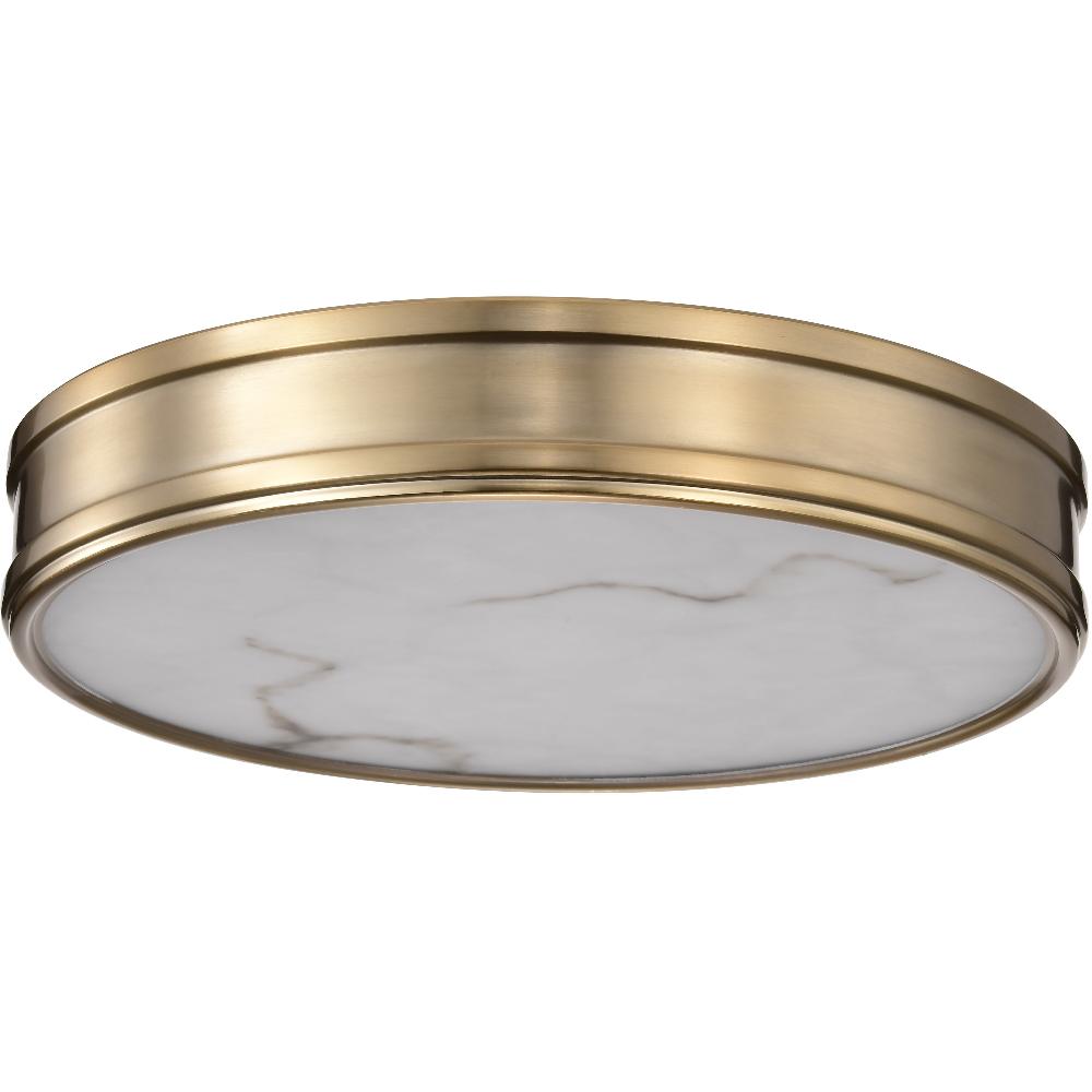 nuvo lighting Kendall LED 14.25 inch Burnished Brass Flush Mount Ceiling Light
