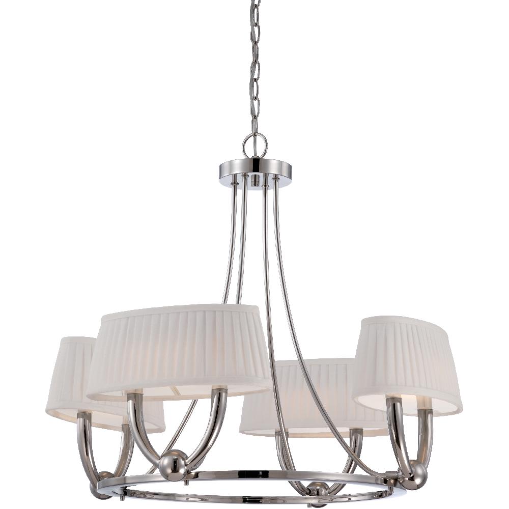 nuvo lighting Kent LED 28 inch Polished Nickel Chandelier Ceiling Light