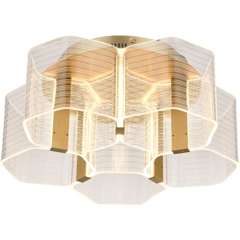 Nuvo Lighting Kenzo LED 17.75 Inch Polished Anodized Bronze Flush Mount Ceiling Light
