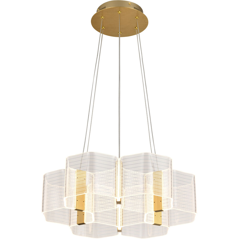 Nuvo Lighting Kenzo LED 20.5 Inch Polished Anodized Bronze Chandelier Ceiling Light