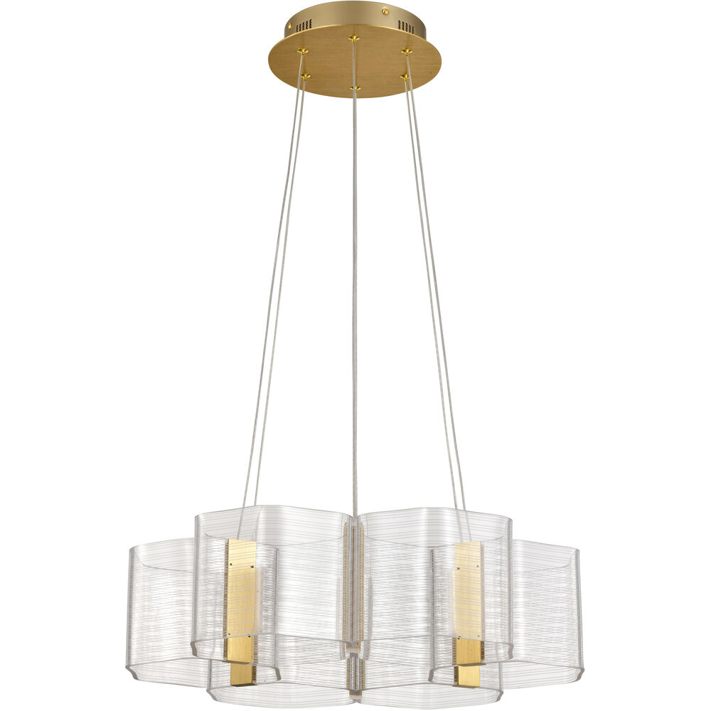 Nuvo Lighting Kenzo LED 20.5 Inch Polished Anodized Bronze Chandelier Ceiling Light