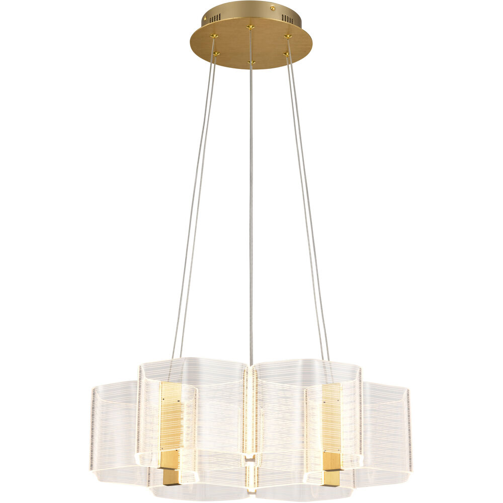 Nuvo Lighting Kenzo LED 20.5 Inch Polished Anodized Bronze Chandelier Ceiling Light