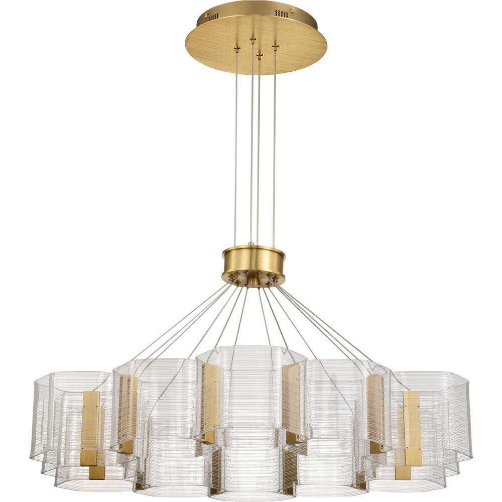 Nuvo Lighting Kenzo LED 34.25 Inch Polished Anodized Bronze Chandelier Ceiling Light