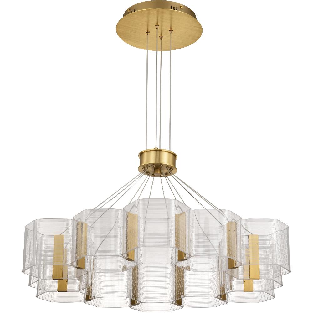 nuvo lighting Kenzo LED 34.25 inch Polished Anodized Bronze Chandelier Ceiling Light