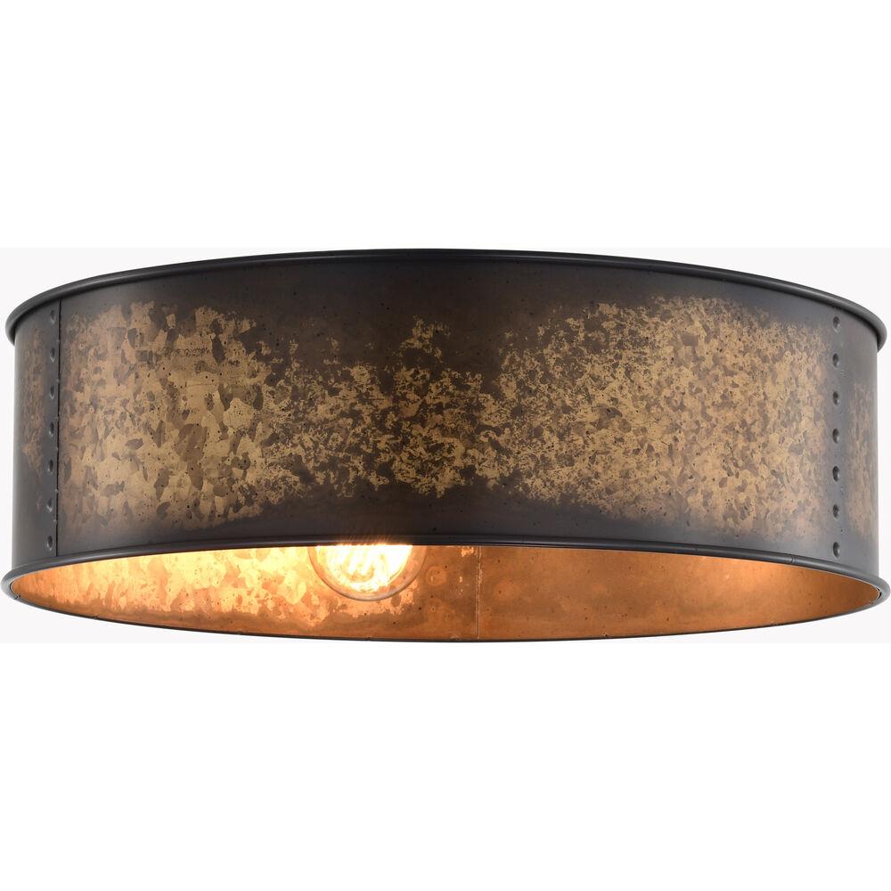 Nuvo Lighting Kettle 3 Light 17 Inch Weathered Brass Flush Mount Ceiling Light