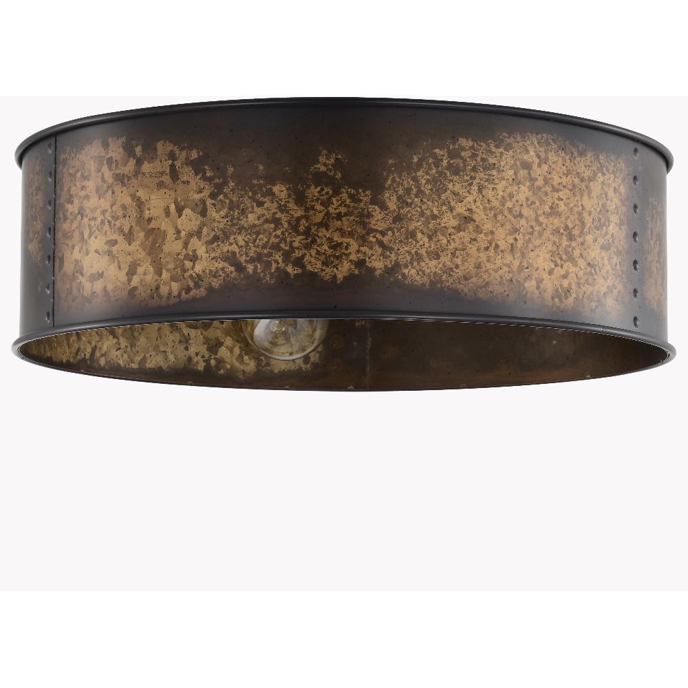 nuvo lighting Kettle 3 Light 17 inch Weathered Brass Flush Mount Ceiling Light