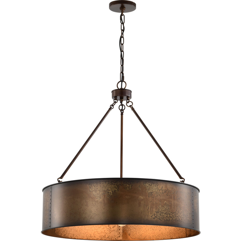 Nuvo Lighting Kettle 5 Light 30 Inch Weathered Brass Pendant Ceiling Light