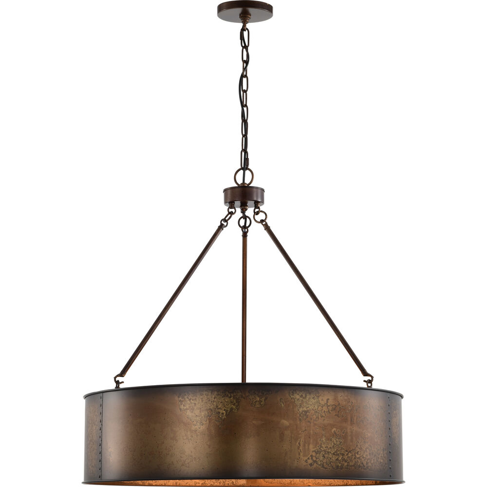 Nuvo Lighting Kettle 5 Light 30 Inch Weathered Brass Pendant Ceiling Light