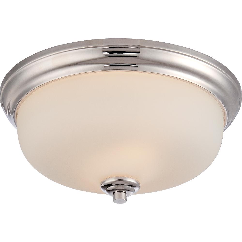 nuvo lighting Kirk LED 13 inch Polished Nickel Flush Mount Ceiling Light