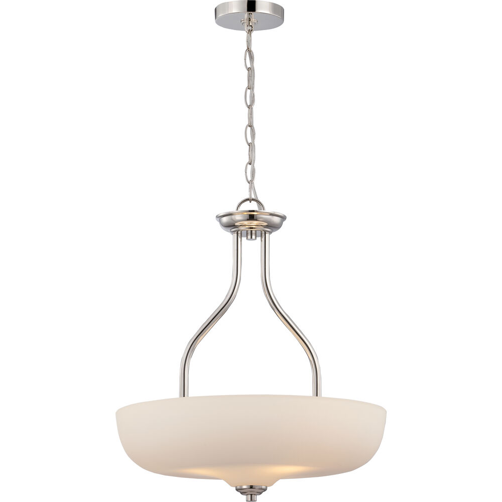 Nuvo Lighting Kirk LED 18 Inch Polished Nickel Pendant Ceiling Light