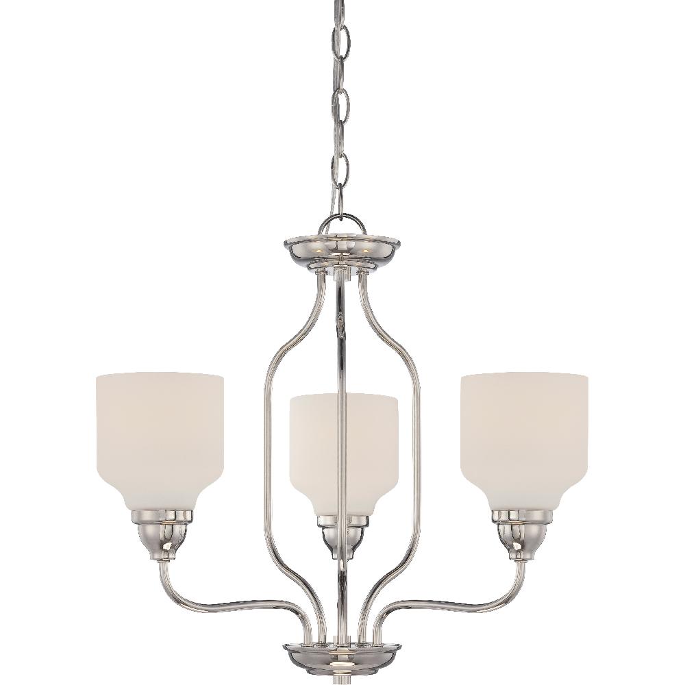 nuvo lighting Kirk LED 20.88 inch Polished Nickel Chandelier Ceiling Light