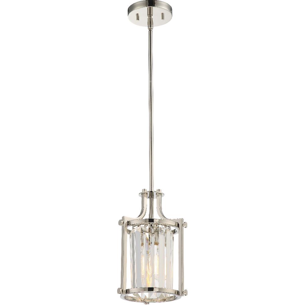 nuvo lighting Krys 1 Light 7.88 inch Polished Nickel Mini Pendant Ceiling Light