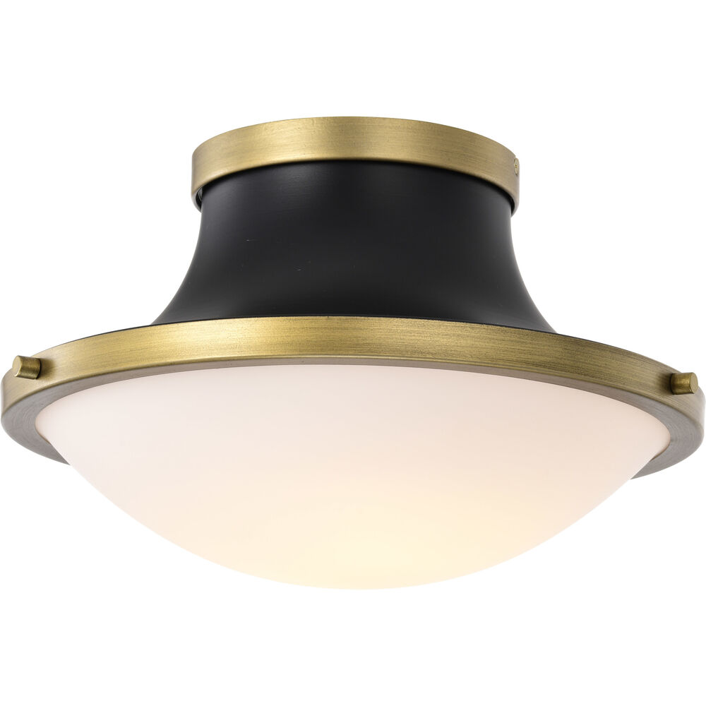 Nuvo Lighting Lafayette 1 Light 14 Inch Matte Black Flush Mount Ceiling Light