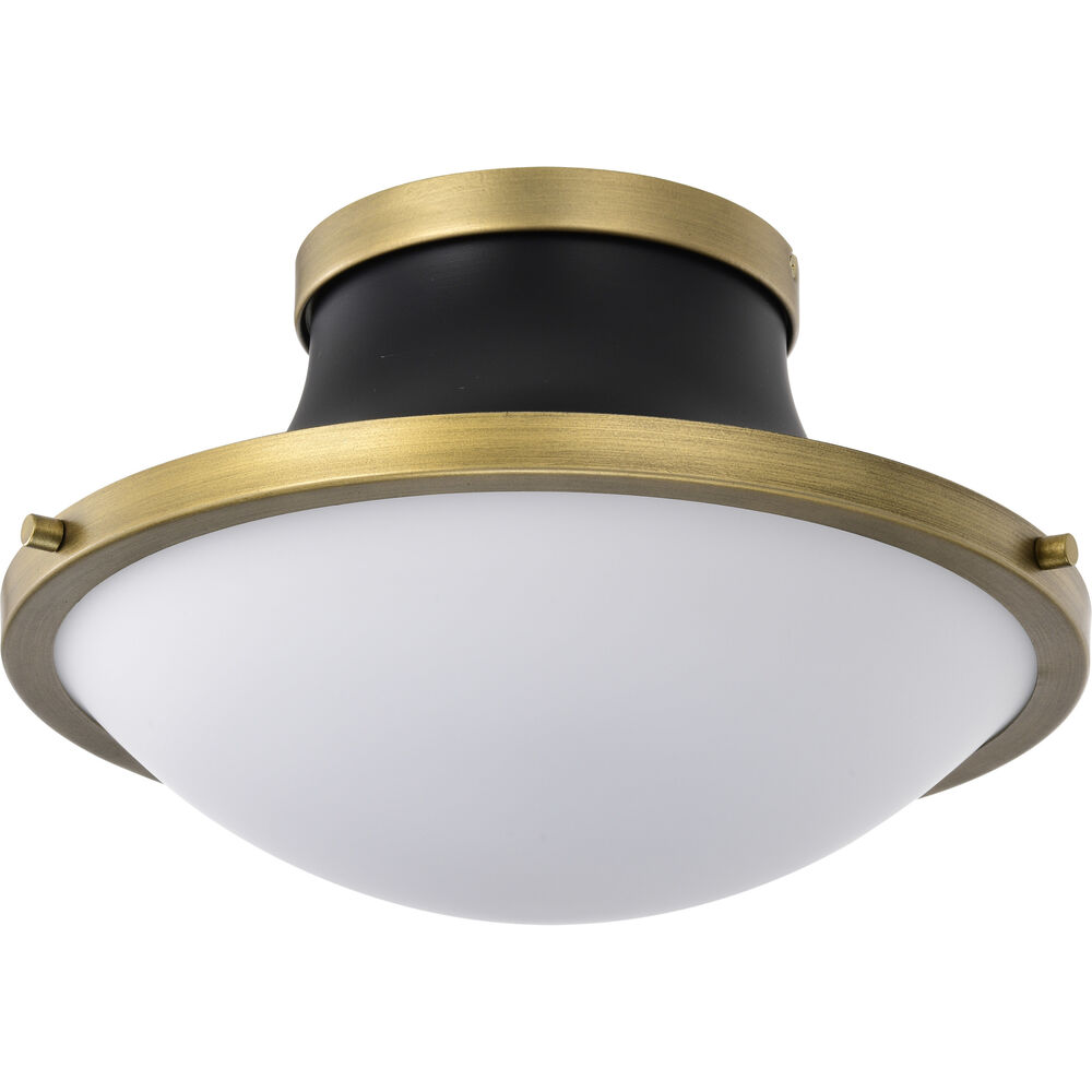 Nuvo Lighting Lafayette 1 Light 14 Inch Matte Black Flush Mount Ceiling Light