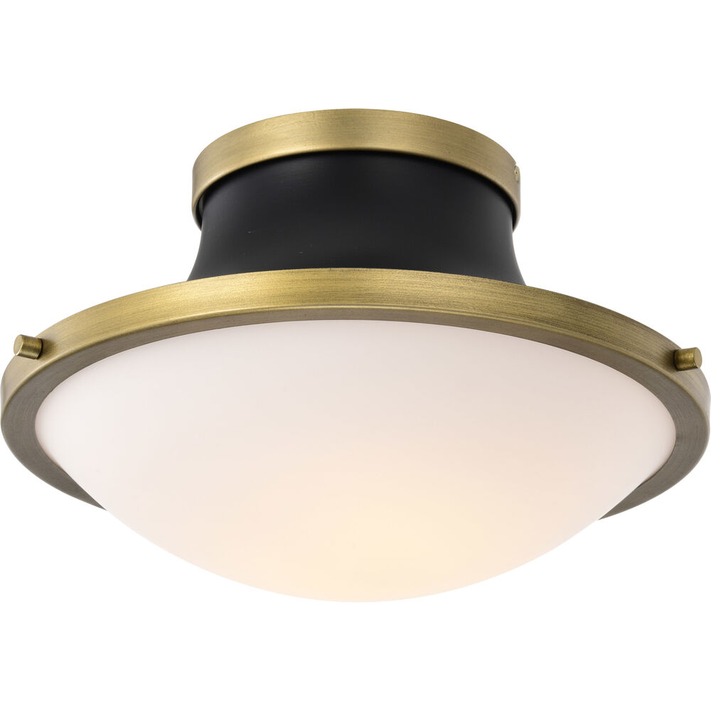 Nuvo Lighting Lafayette 1 Light 14 Inch Matte Black Flush Mount Ceiling Light