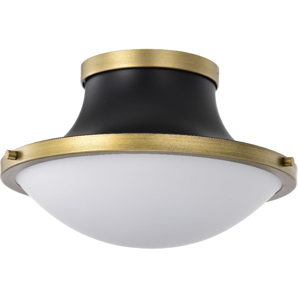 nuvo lighting Lafayette 1 Light 14 inch Matte Black Flush Mount Ceiling Light