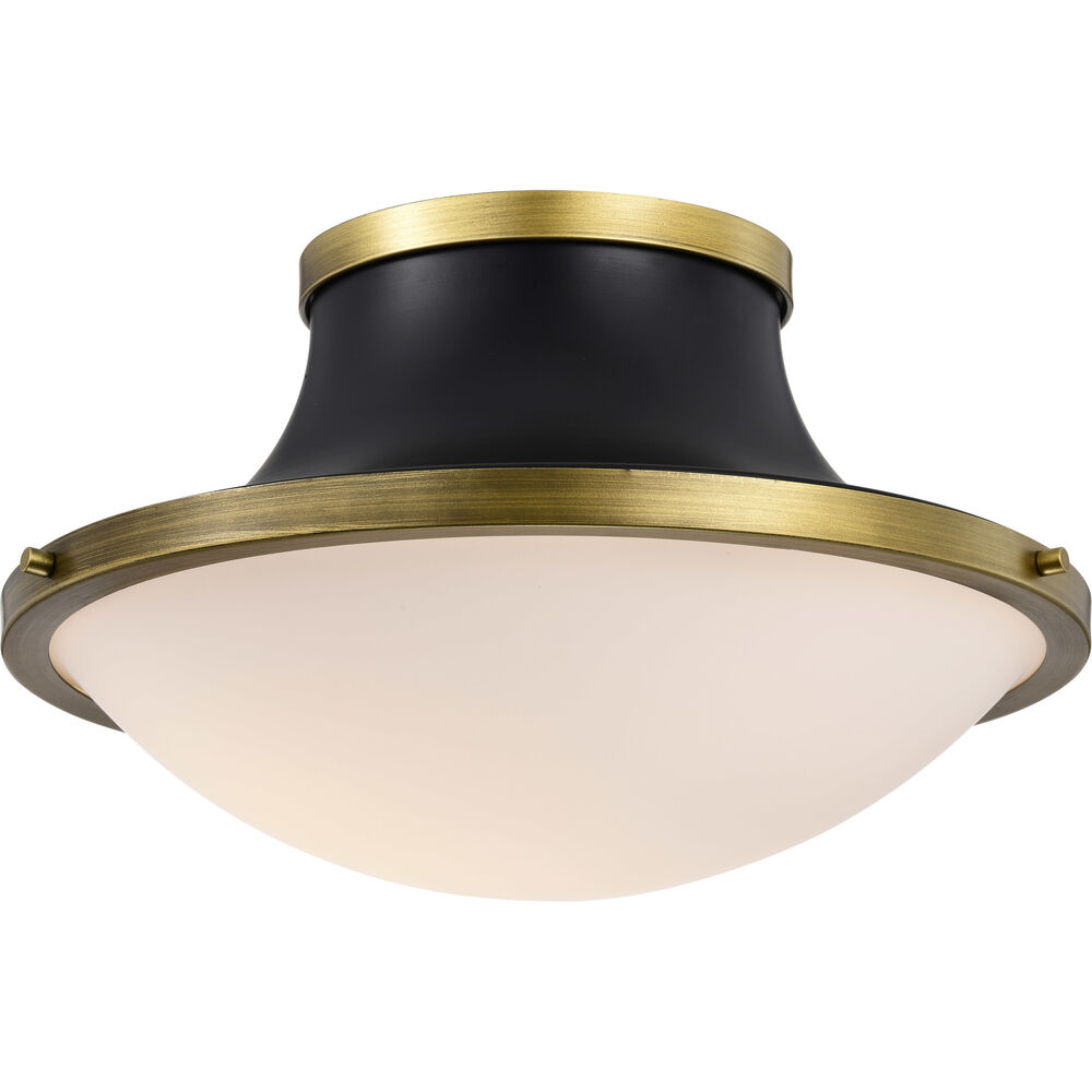 Nuvo Lighting Lafayette 1 Light 18 Inch Matte Black Flush Mount Ceiling Light