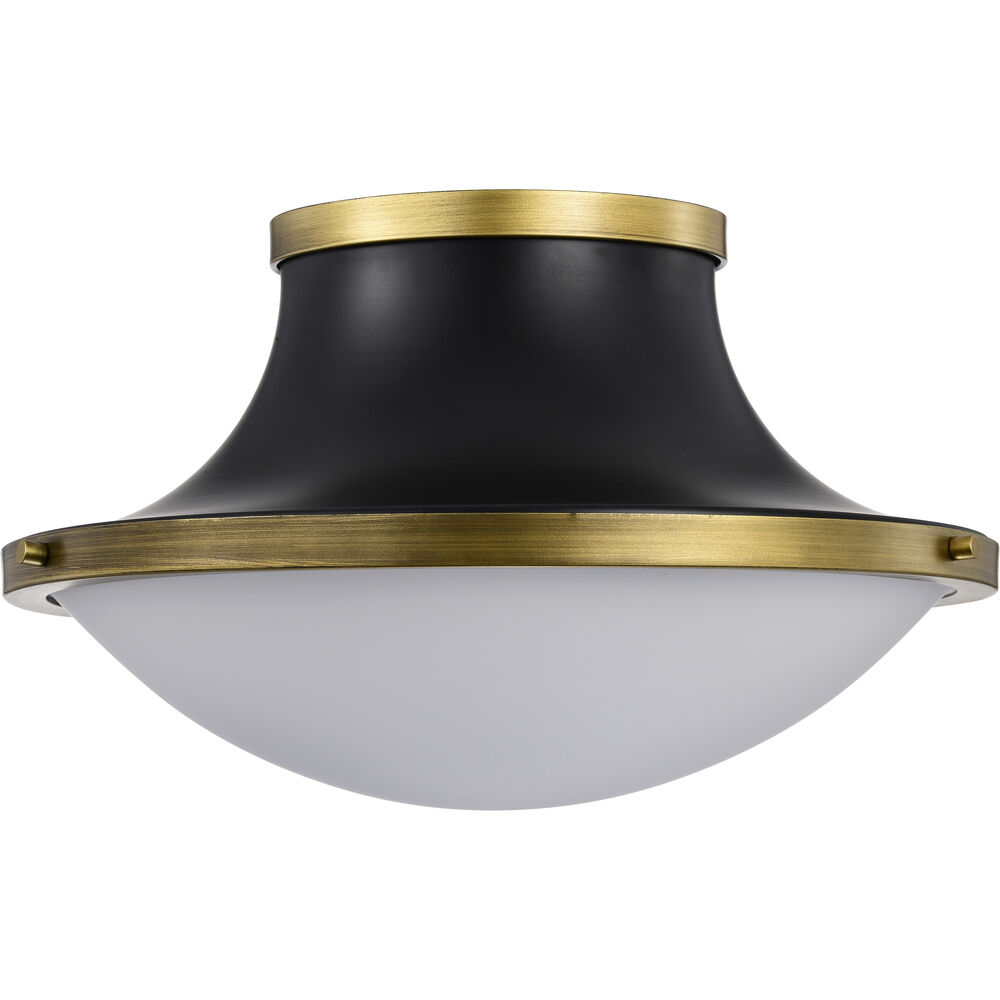Nuvo Lighting Lafayette 1 Light 18 Inch Matte Black Flush Mount Ceiling Light
