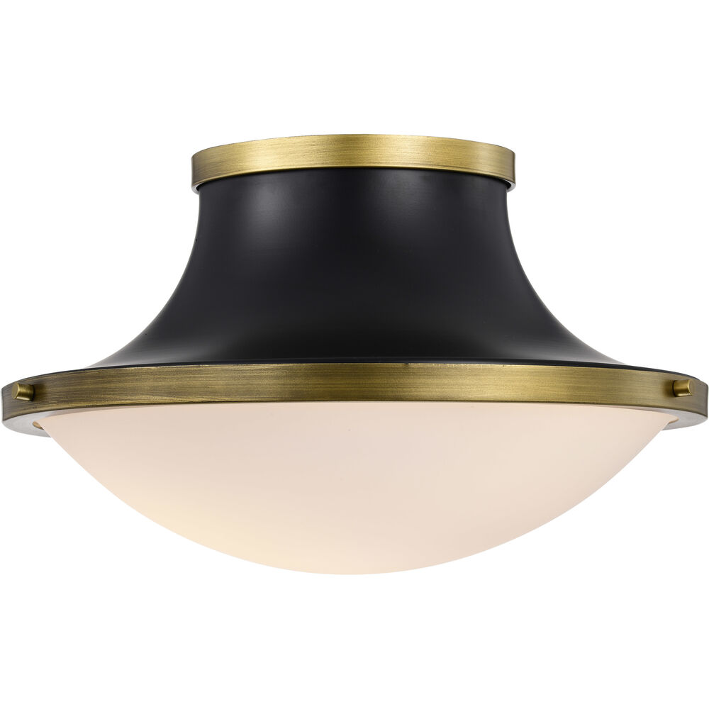 Nuvo Lighting Lafayette 1 Light 18 Inch Matte Black Flush Mount Ceiling Light