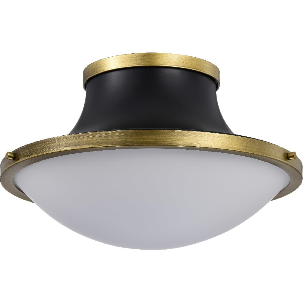 nuvo lighting Lafayette 1 Light 18 inch Matte Black Flush Mount Ceiling Light