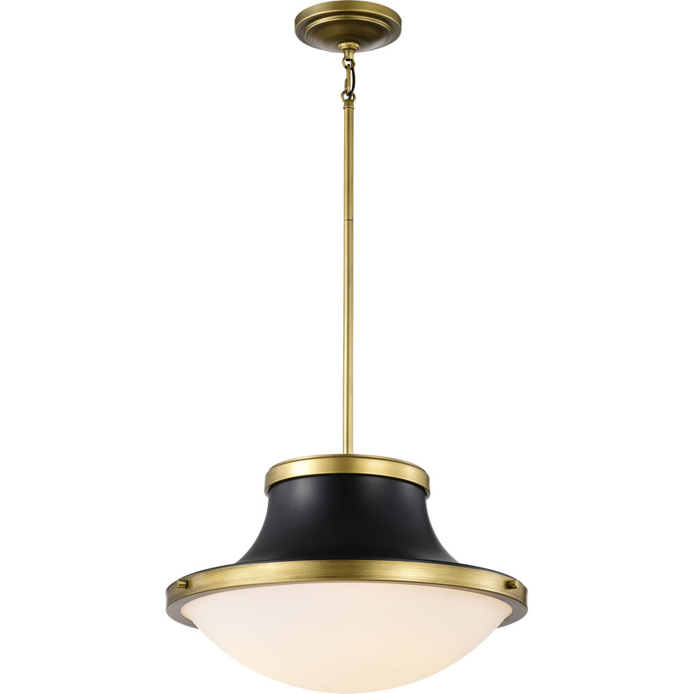 Nuvo Lighting Lafayette 1 Light 18 Inch Matte Black Pendant Ceiling Light