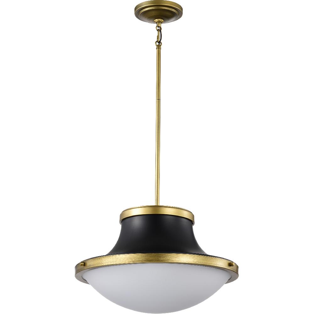 nuvo lighting Lafayette 1 Light 18 inch Matte Black Pendant Ceiling Light