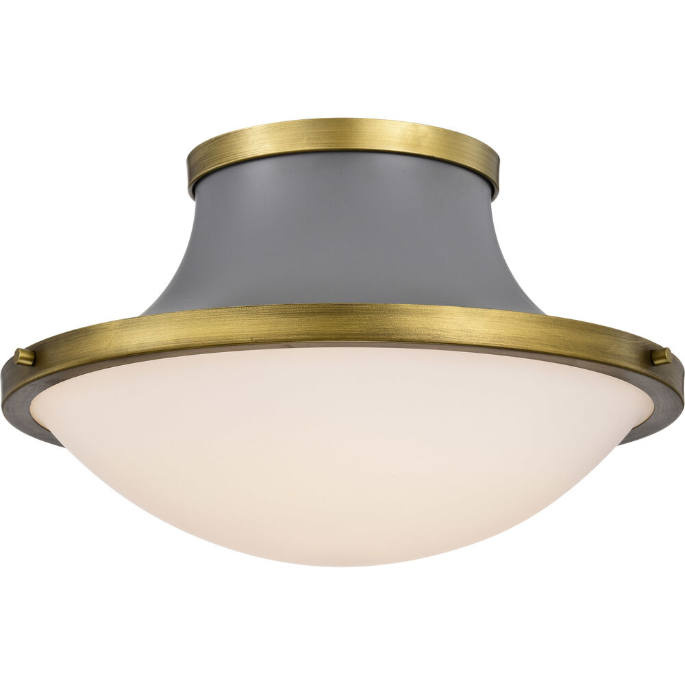 Nuvo Lighting Lafayette 1 Light 18 Inch Matte Gray Flush Mount Ceiling Light