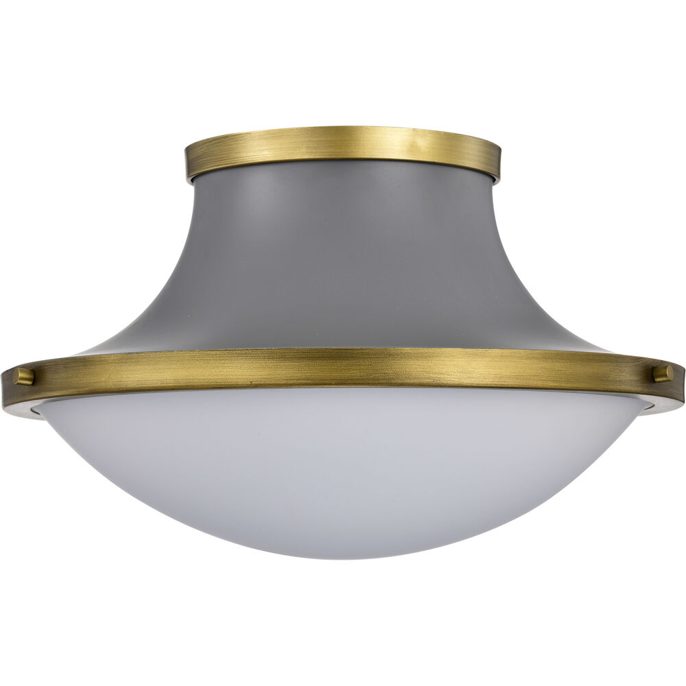 Nuvo Lighting Lafayette 1 Light 18 Inch Matte Gray Flush Mount Ceiling Light