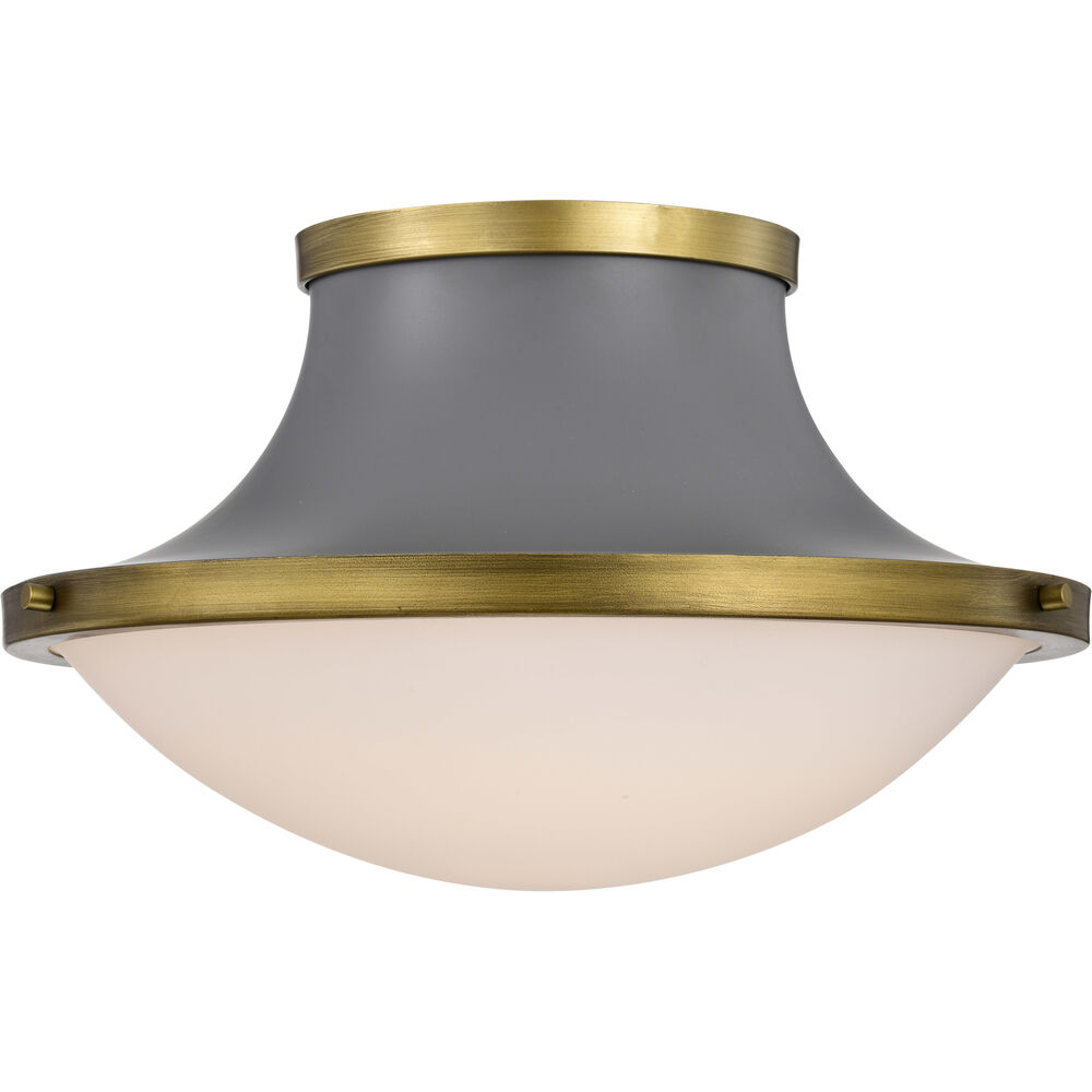 Nuvo Lighting Lafayette 1 Light 18 Inch Matte Gray Flush Mount Ceiling Light