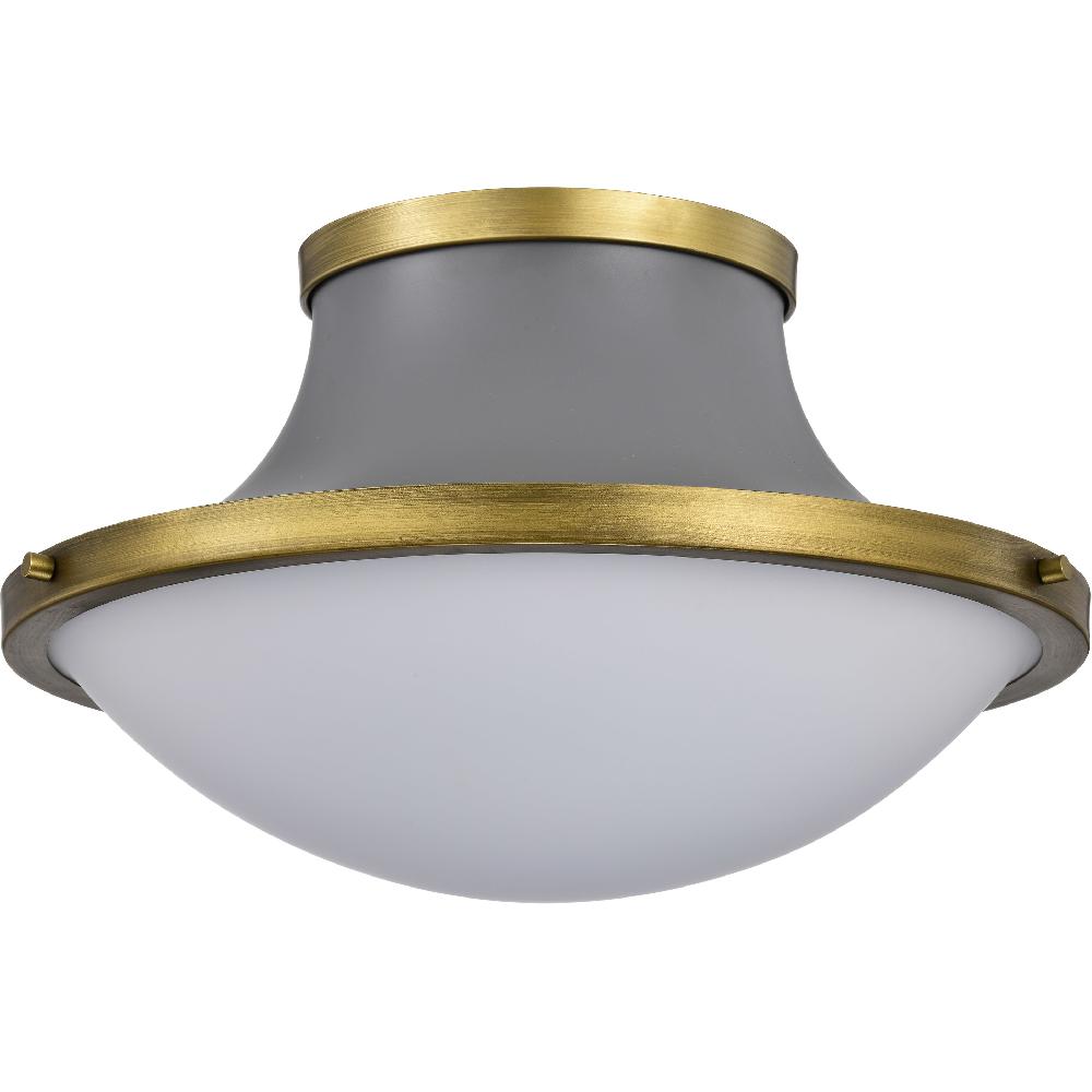 nuvo lighting Lafayette 1 Light 18 inch Matte Gray Flush Mount Ceiling Light