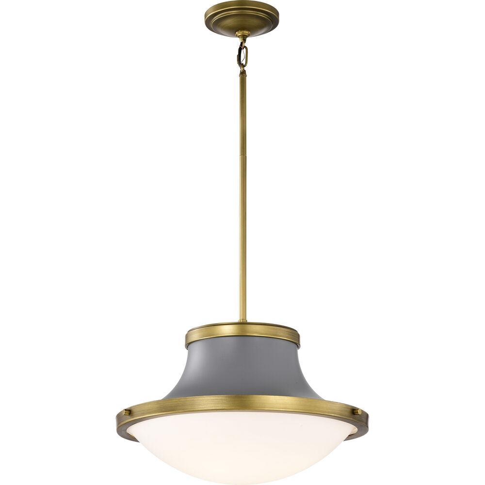 Nuvo Lighting Lafayette 1 Light 18 Inch Matte Gray Pendant Ceiling Light
