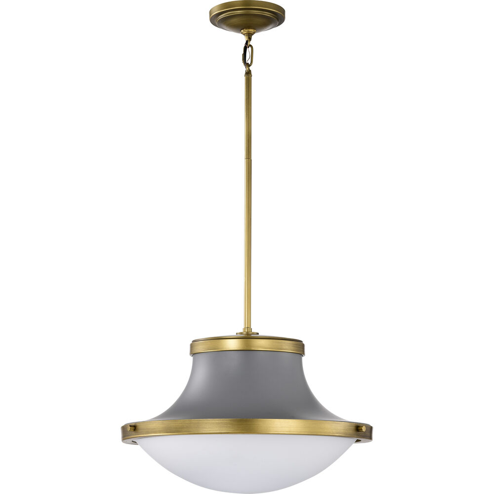 Nuvo Lighting Lafayette 1 Light 18 Inch Matte Gray Pendant Ceiling Light