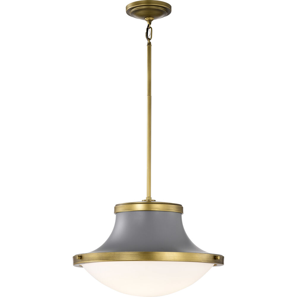 Nuvo Lighting Lafayette 1 Light 18 Inch Matte Gray Pendant Ceiling Light