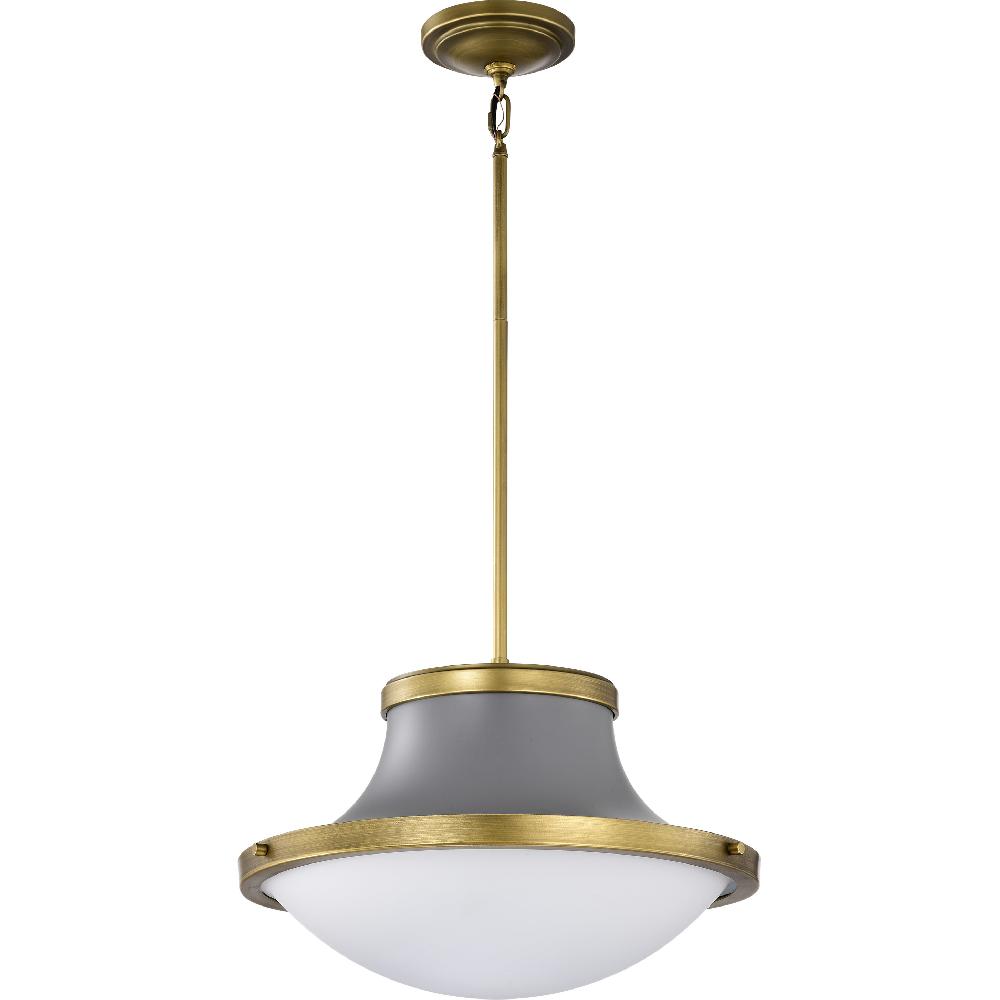 nuvo lighting Lafayette 1 Light 18 inch Matte Gray Pendant Ceiling Light
