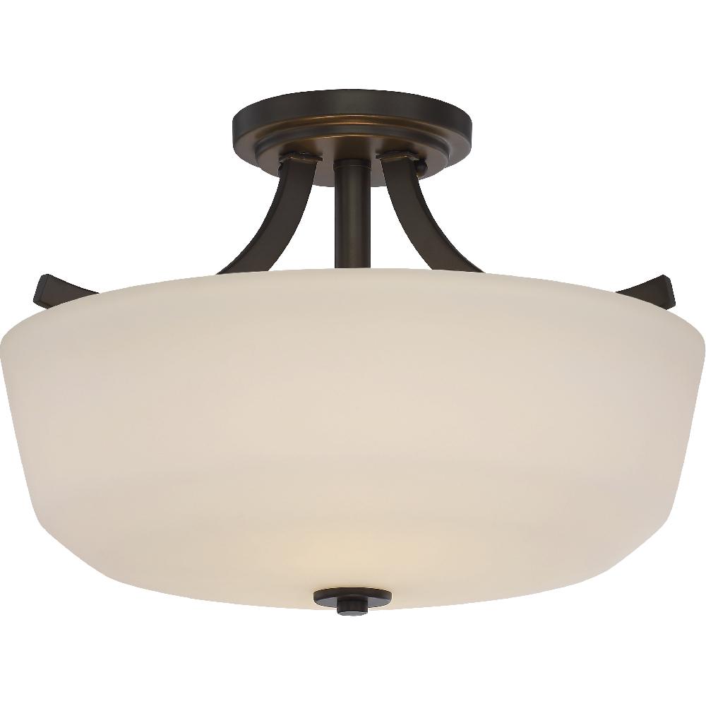 nuvo lighting Laguna 2 Light 15 inch Forest Bronze Semi Flush Mount Ceiling Light