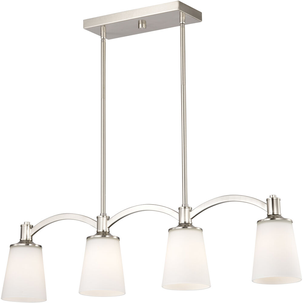 Nuvo Lighting Laguna 4 Light 33 Inch Brushed Nickel Island Pendant Ceiling Light