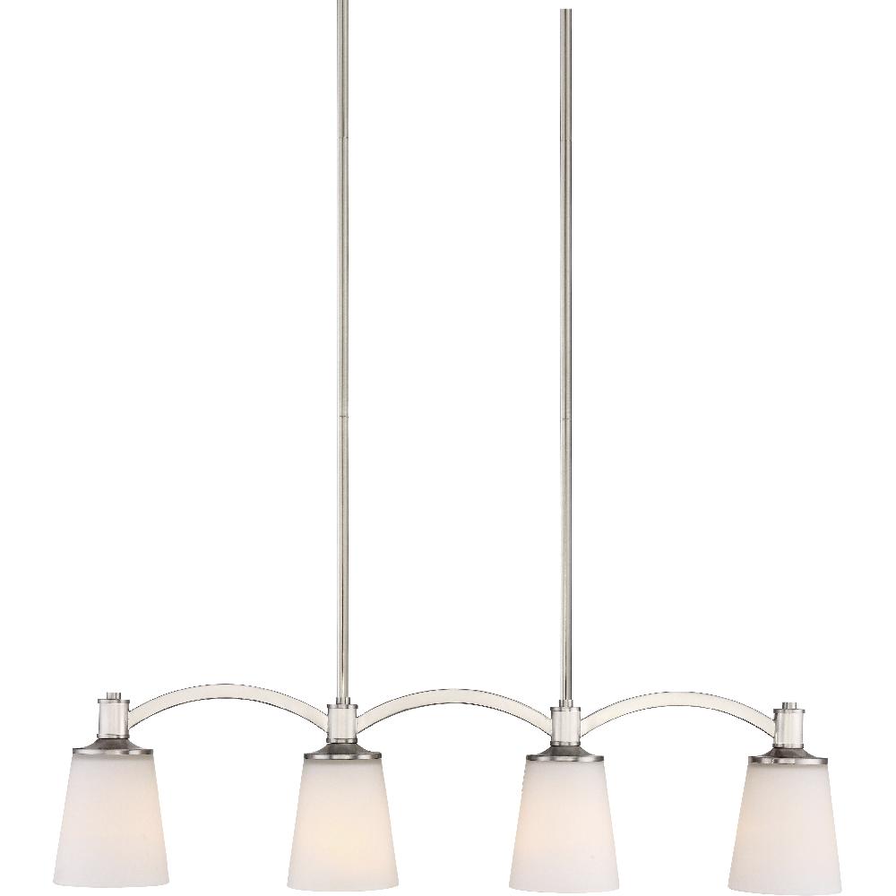 nuvo lighting Laguna 4 Light 33 inch Brushed Nickel Island Pendant Ceiling Light