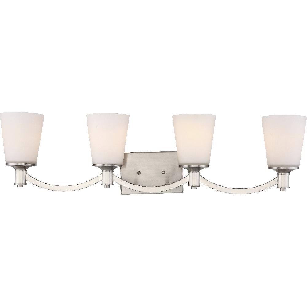 nuvo lighting Laguna 4 Light 33 inch Brushed Nickel Vanity Light Wall Light